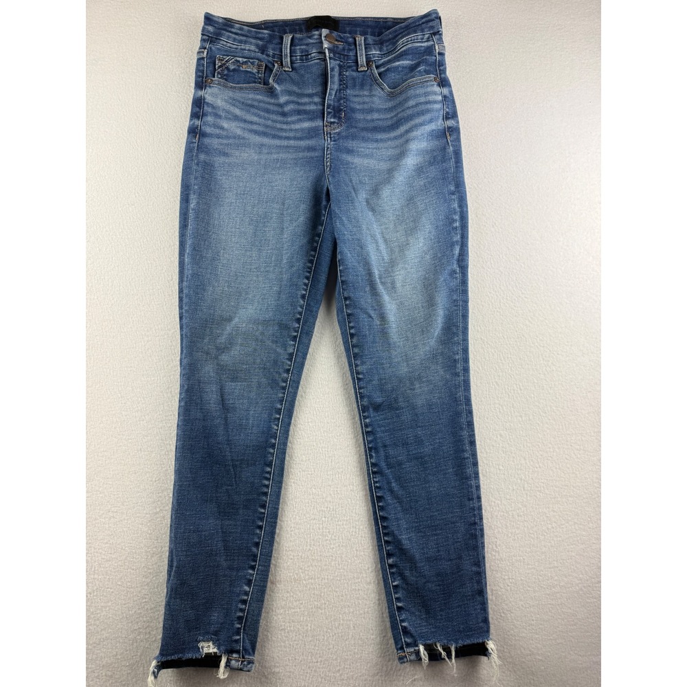 Buckle Black Fit No 75 Ankle Skinny Jeans Womens 28x27 Medium Raw Hem High Rise